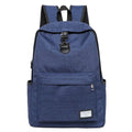 The blue anti-theft backpack secure travel bag.