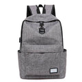 The grey anti-theft backpack secure travel bag.