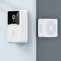 The smart control video doorbell wireless security camera set. installed outside and inside.